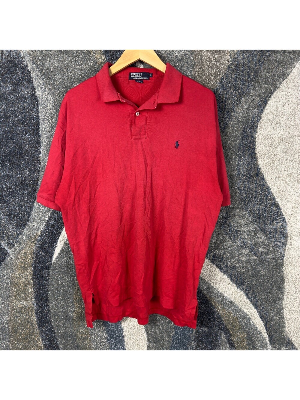 Vintage Polo Ralph Lauren Polo Shirt Mens L Red Made in USA